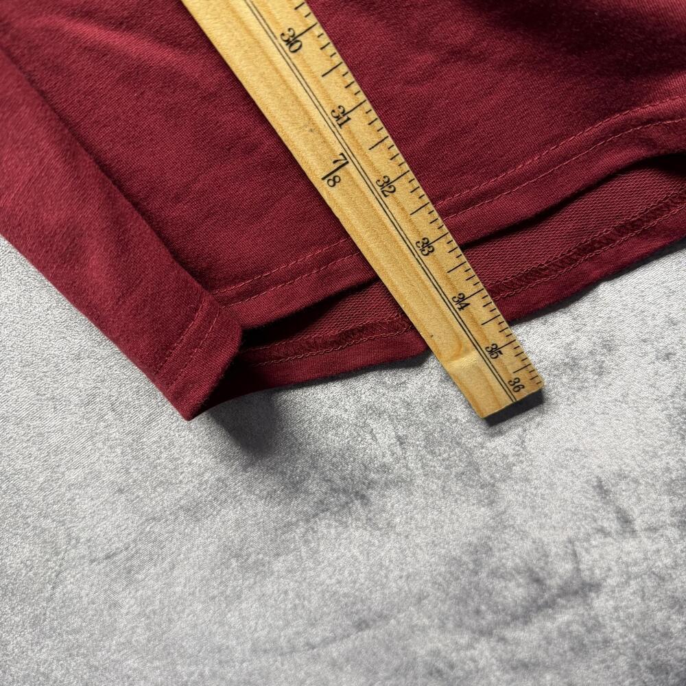 PRETTYGARDEN T-Shirt Dress Womens S Red Relaxed Stretch Jersey Long Sleeve - Picture 2 of 8